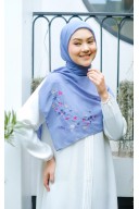 Hijab Segi 4 Azzura Embroirdery Soft Denim